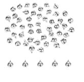 LASSUM 200PCS 8mm Jingle Bells Small Bell Mini Bells for DIY Bracelet Anklets Necklace Knitting/Jewelry Making (Silver)