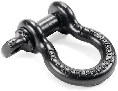 Factor 55 Steel 5/8" Crosby Shackle for ATV/UTV Powersports - Black