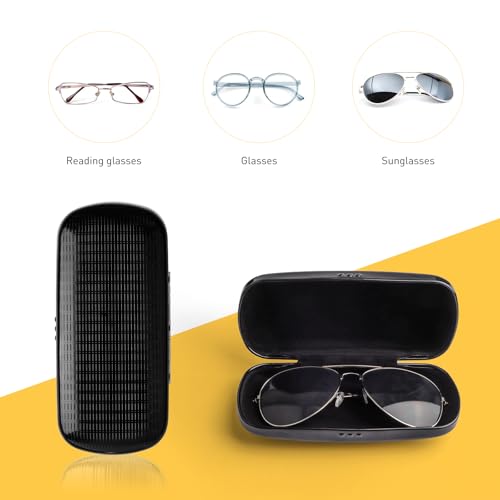 Image of Hard Shell Sunglasses Case, Portable Aluminum Alloy Glasses Case Protective Eyeglasses Cases for Men Women