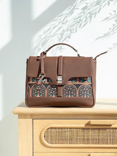 Image of ZOUK | Women's Vegan Leather | Stylish Handbag with Adjustable Strap, Top Handle |