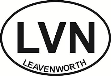 Vinyl Overlays 720 Leavenworth Euro Oval Bumper Sticker 5"