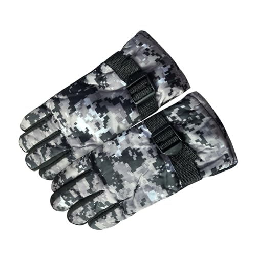 Lggwunsi Ski Gants Neige Enfant - Gant Thermique Enfant Souple Confortable Gants Imperméable Classique Coton Polaire Hiver Ski Gants pour Temps Froid 8-12 Ans