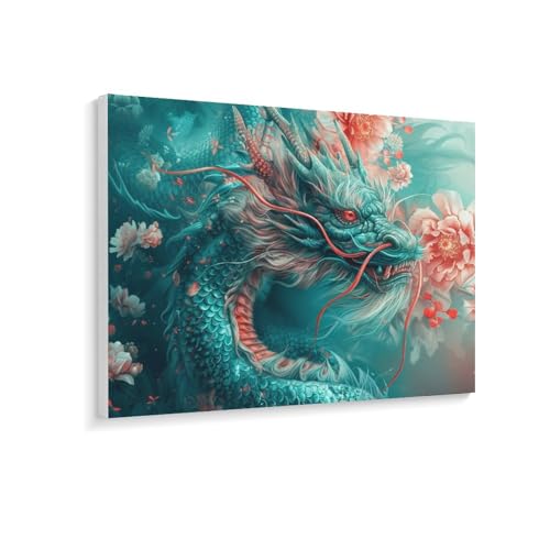 油絵 絵画 (青龍) 油絵 絵画 【青い龍】 絵画 HR 通販 16851887｜Creema(クリーマ)