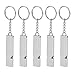 Bnineteenteam 5Pcs Survival Whistles,Aluminum Alloy Dual Tubes Whistles with Keychain for Emergency Survival (Silver) Mountaineering Protective Equipment Supplies