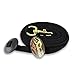 Southwestern Equine 24' Flat Cotton Web Lunge Line with Bolt Snap & Rubber Stop (Black, 24')