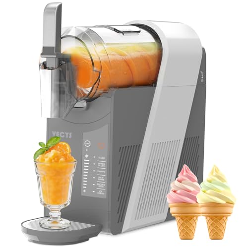 Image of VECYS 6-in-1 Slushie Machine & Frozen Drink Maker for Home, with Medical-Grade High-Impact Jar (BPA-Free), 10 Level Texture Control, 60-Min Fast Freeze, 50.7 fl oz, Grey