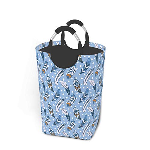 Wäschesack,Ethnischer Druck der modernen romantischen Blätter,Großer faltbarer Wäschekorb,zusammenklappbarer Wäschekorb,zusammenklappbarer