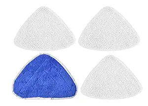 Surrgound Replacement Mop Pads Compatible with OCedar Vileda 100 Hot Spray and Steam Mop,4pk (White+Blue)