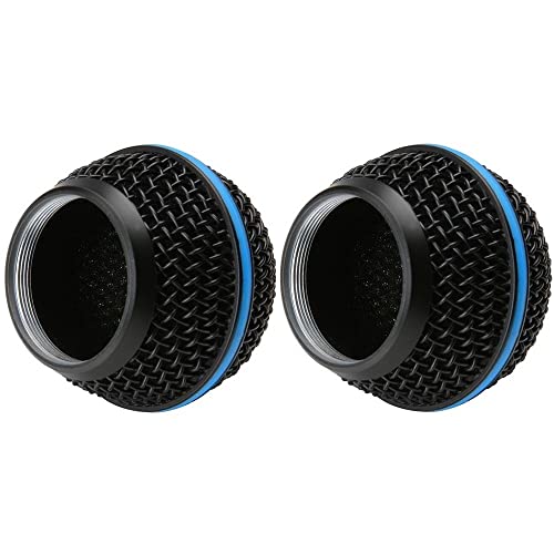 Generic RK265G Replacement Grille for Shure GLXD Beta 58 Wireless Microphone with Windscreen, Dent-resistant Black, 2 Pack