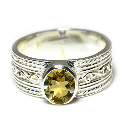 Image of 55Carat Choose Your Color Genuine Gemstone Sterling Silver Ring Band Vintage Handmade Jewelry Sizes 5-12