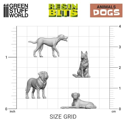 Kit d'impression 3D pour diorama chiens 10 pièces résine haute précision
