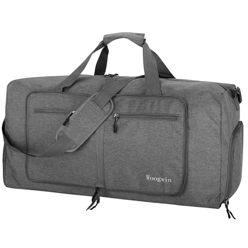 Image of Woogwin Travel Duffel Bag Large Foldable Waterproof Overnight Bag for Beach Swim Bags Pool Sports Gym
