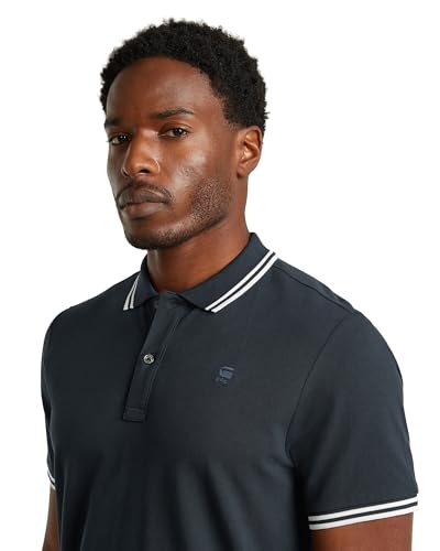 G-Star Men's Dunda Slim Stripe Polo, Size: XS, Color Blue – Ansicht 3