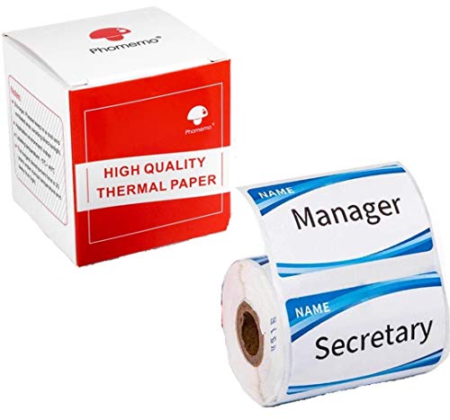 Phomemo Name Label, Product and Container Label, Self-Adhesive for Phomemo M110/200 Label Maker (50x30mm), 230 Labels/Roll, for Business,Office-Blue