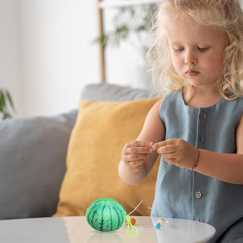 5pcs Adorable Plush Watermelon Fruit Coin Wallet with Keychain for Girls Kids Women Birthday Party Presents4