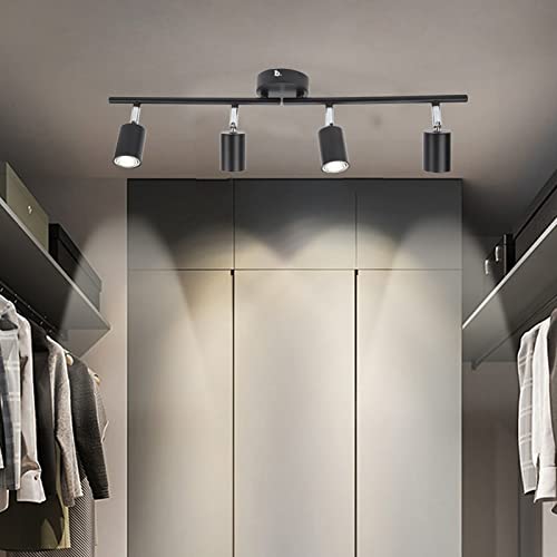 image for Pyhodi LED 4 Light Track Lighting Kit, 60W 4 Way Ceiling Spot Lighting