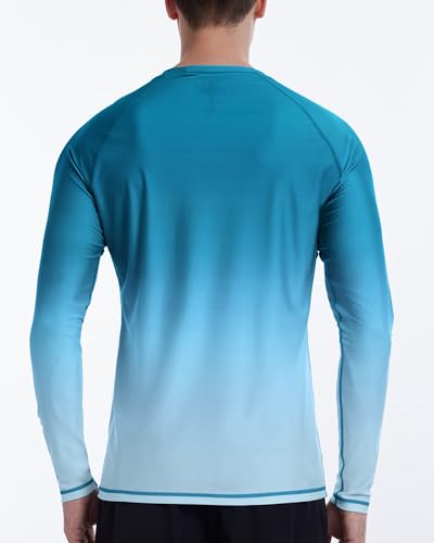 Roadbox Men's UPF 50+ Swim Shirts, Long Sleeve UV Sun Protection Rash Guard, Quick Dry SPF T-Shirt for Beach Surfing Fishing2