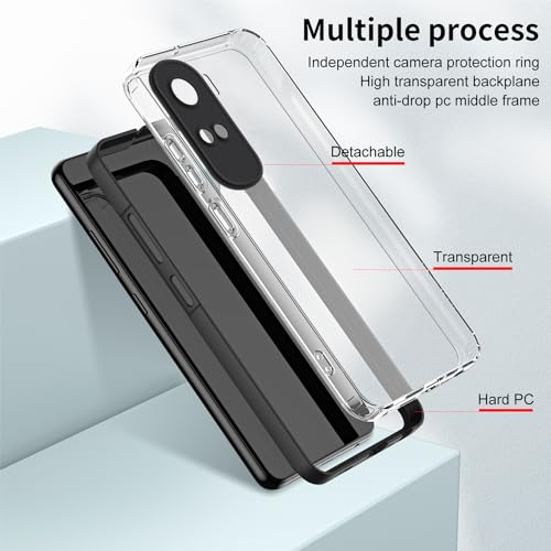 WOKEZ Transparent Fodral för Honor 90 Lite - Färgad Kant Noir