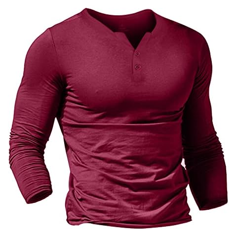 T-shirt Musclealive Henley Rouge Cover