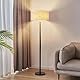 LGMCF Kabellose Stehlampe Wohnzimmer, 5200mAh Wiederaufladbar Stehlampen Vintage mit 9W Glühbirne, akkubetriebene Stehlampe mit Leinen Lampenschirm für Wohnzimmer Schlafzimmer Büro