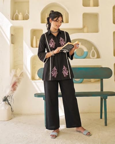 Image of TOPLOT Kurta Sets for Woman with Embroidery Work || Co ord Set for Women Stylish (5246)