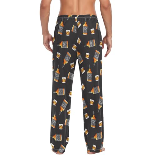 Men's Pajama Pants Whiskey Soft Lounge Sleepwear Pjs Bottoms with Pockets2