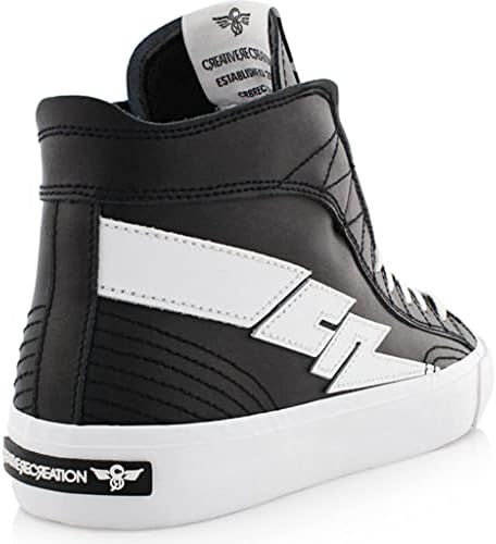 Creative Recreation Zeus Mens Leather Hi Shoes | Size 11 Black/White | Image 2