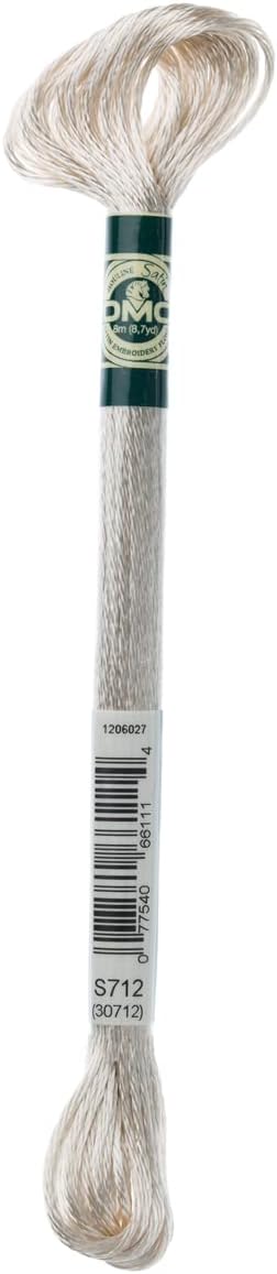 DMC 1008F-S712 Shiny Radiant Satin Floss, Cream, 8.7-Yard