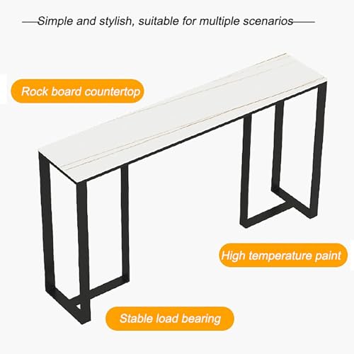 Mesa de consola para sofá moderna y estrecha de estilo industrial para salón y entrada 4