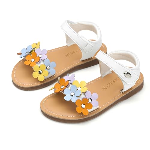 Image of PHIRAMIN Toddler Flower Girl Sandals - Girl Dress Shoes Toddler Little Kid Wedding Party
