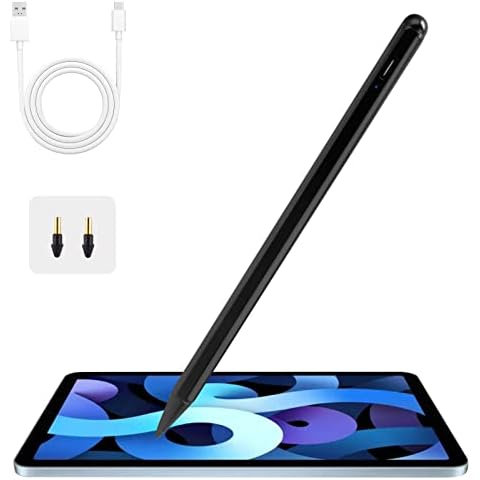 Pencil for iPad (2018-2024),EDIVIA New Fast Charging and Palm Rejection Stylus Pen for iPad Pro M4 2024,iPad Air M2 2024,iPad Pro 11/12.9 Inch,iPad Air 5th 4th 3rd, iPad 10th/9th Generation,Black Cover