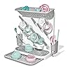 OXO Tot Rejilla de secado expandible, estante de secado que ahorra espacio, esenciales para recién nacidos y bebés, esenciales para lactancia materna, biberones secos, ahorra espacio en la cocina
