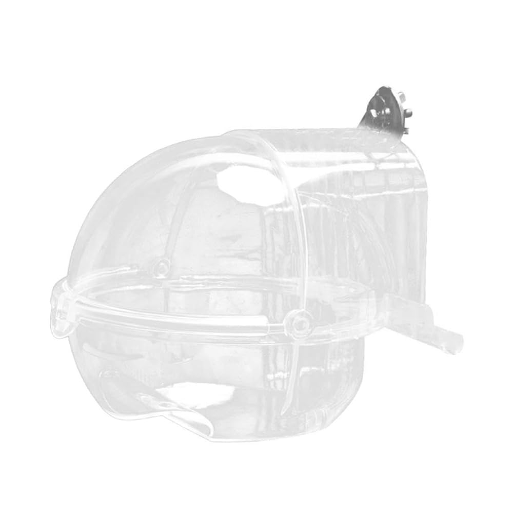 Laroal Transparent Planet Bathing Basin Parrot Bath Box Cage Pet Bird Bathtub Suitable for Parrots Lovebirds