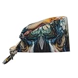 WBQLSL Fluid Sculpture - Cappello da lavoro stampato tutto in uno, per cucina, esercizio quotidiano e doccia, colore: nero