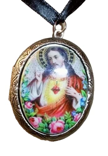 Porcelaine Sacré-Cœur de Jésus médaillon camée porte-photo haute précision