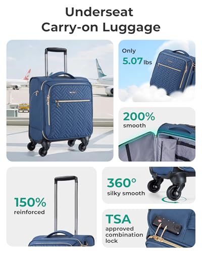 BAGSMART 16-inch Underseat Carry On