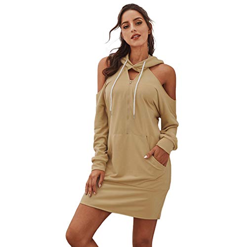 Robe à capuche et épaules dénudées pour vos sorties chill