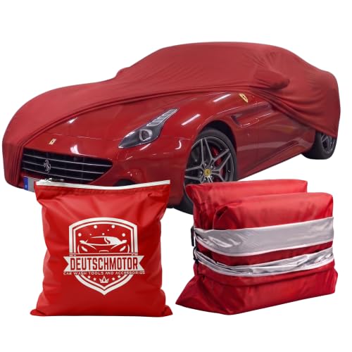 Image of Outdoor car Cover for Ferrari California 2008-2017 Premium red Waterproof UV dust Protection Waterproof