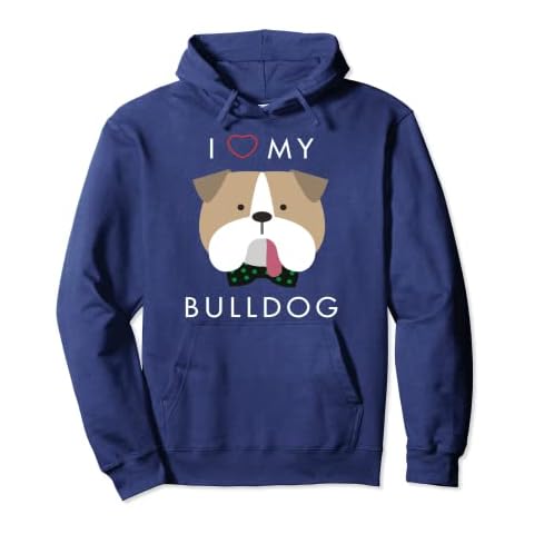 Bulldog Love - T-Shirt by Buddy & Lola Pullover Hoodie Cover