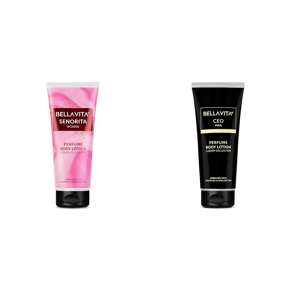 Bella Vita Luxury Senorita Woman Body Lotion for Nourishing Hydrating Soft SuppleHealthy Skin with Argan Oil and Shea Butter 200 Ml Intense CEO Man Body Perfume Lotion