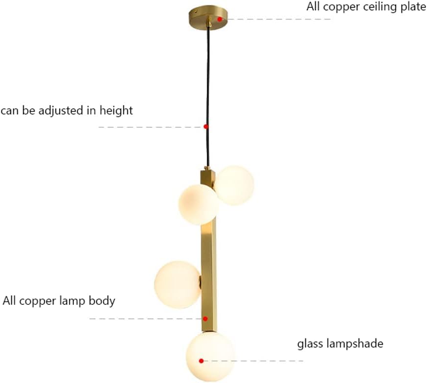 Luminaires suspendus boule de verre pour éliminer l'éclairage agressif