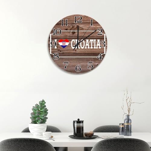 Horloge murale Croatie silencieuse pour supprimer le tic-tac du salon vintage