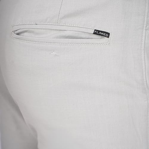 Image of Men's Regular Fit Linen Trousers | Slim Fit Lightweight Casual Pants | Stylish Dress Pants for Office or Travel | Premium Luxury Linen Trouser Pant with Breathable Comfort