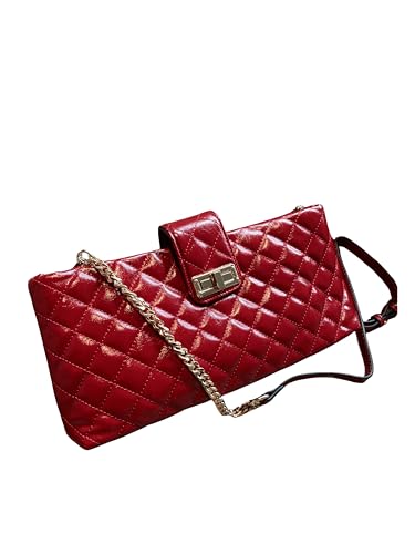 Bolsa Desirèe Matelassê Luxo com Corrente Dourada (Vermelho)
