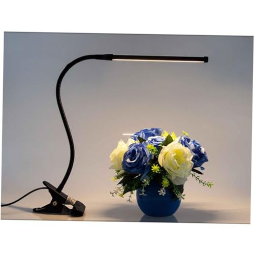 Lampe de bureau à pince LED USB noire pliable pour table - 7