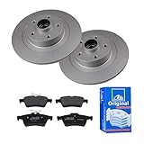 Ersatz für: ATE 2 Bremsscheiben Ø300 Voll + Bremsbeläge für Renault Laguna 3