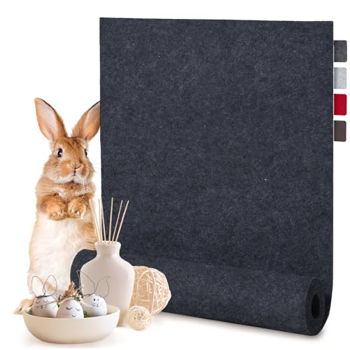 Blumtal Tischläufer Filz Anthrazit 150x40 cm – Elegantes Design...