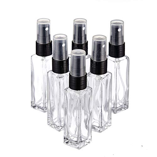 Image of Hunky Dory 12pcs 8ml Transparent Empty Glass Pen Spray Bottle Refillable With Black Pump Sanitizer, Toner, Perfume, Attar, Lotion, Moisture, Oil, Multi use Bottles (Pack of 12)