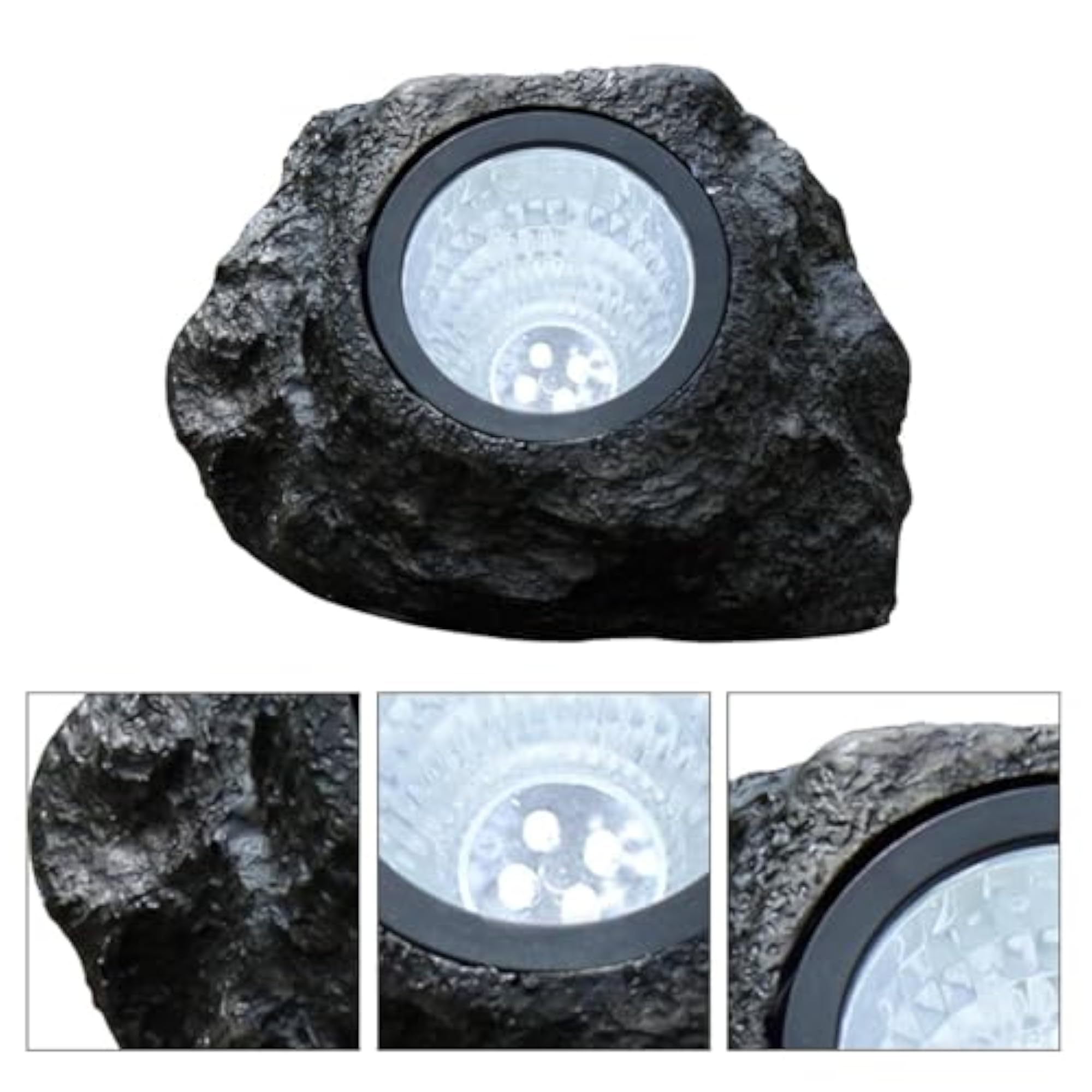 Iitation Solar Stone Rock Lights Outdoor Garden