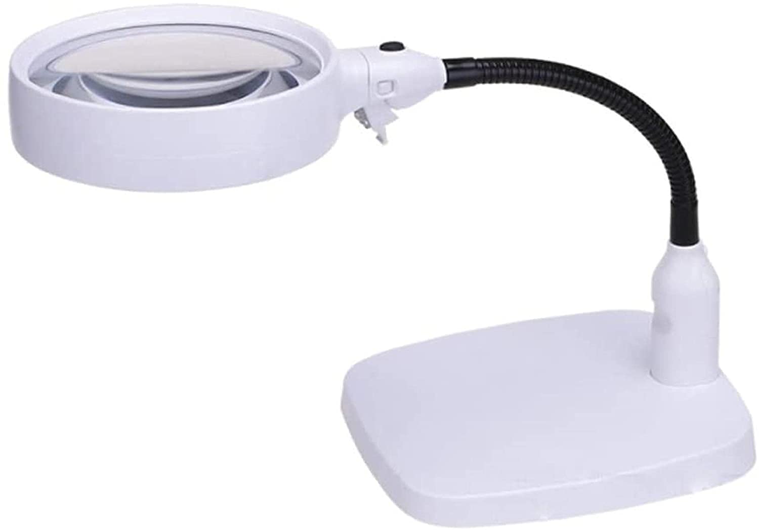 Lampe de table loupe 10X blanche à 6 LED pour l'entretien et la lecture